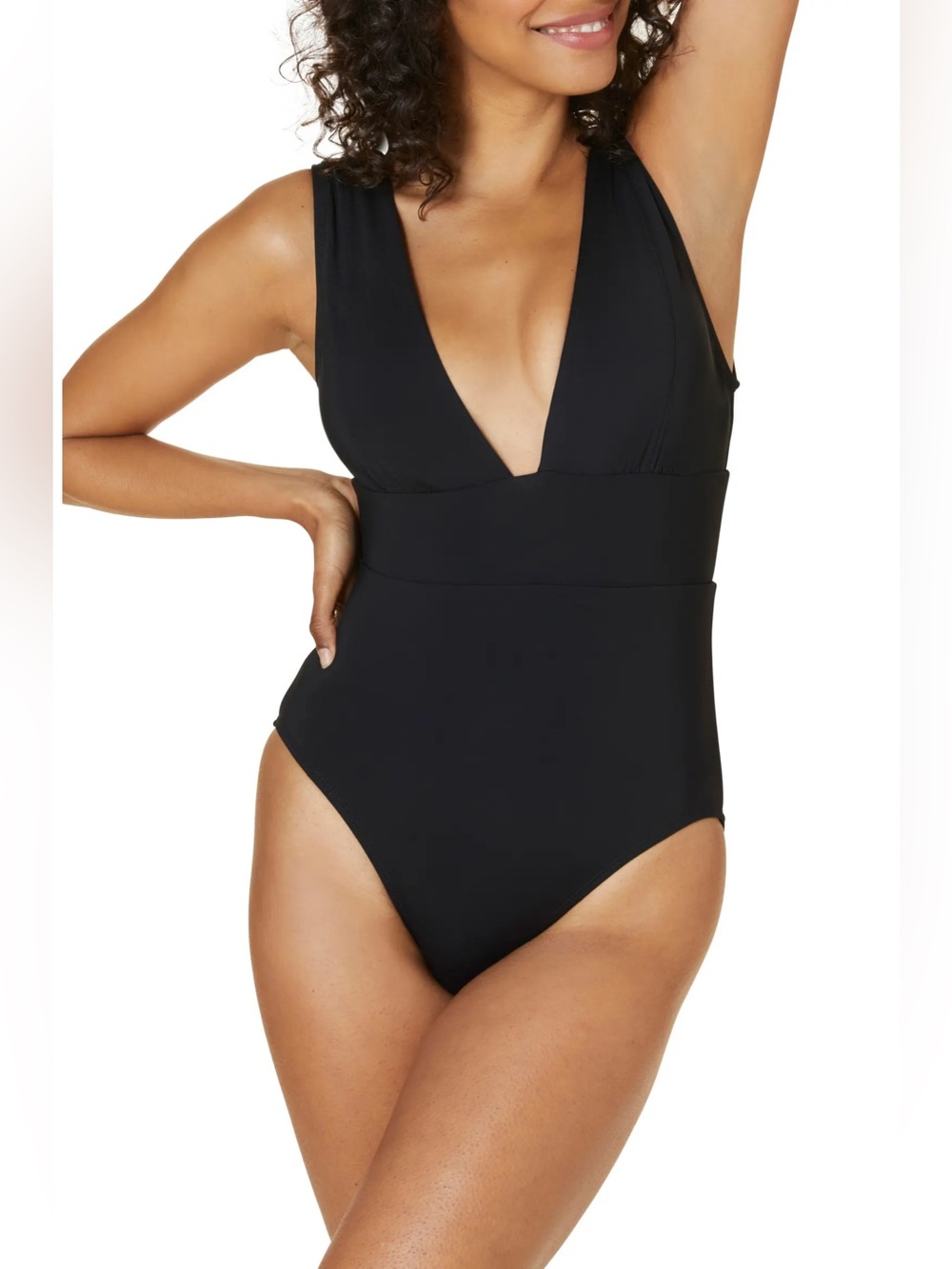 ALTERED Andie Mykonos Plunge One Piece Swimsuit Sz Large